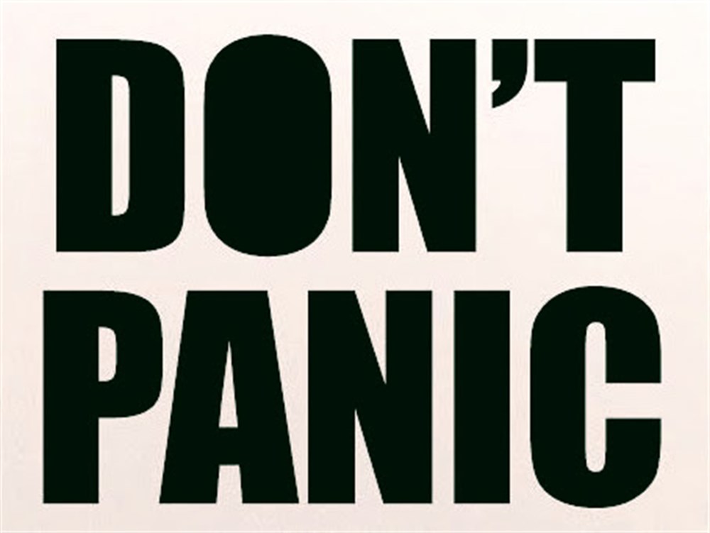 Don't Panic Siyah Oto Sticker Yapıştırma