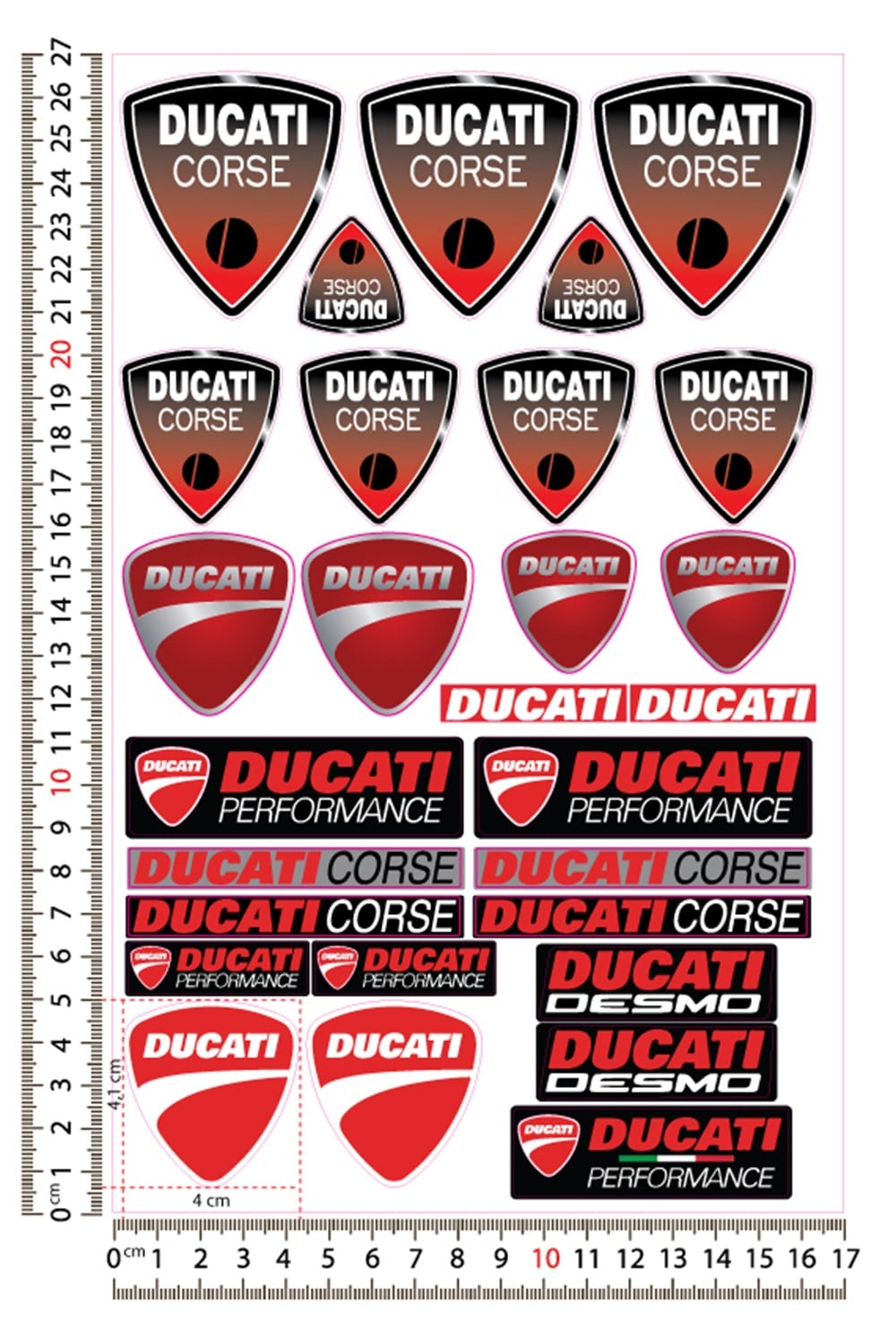 DUCATI CORSE Özel Sticker Set