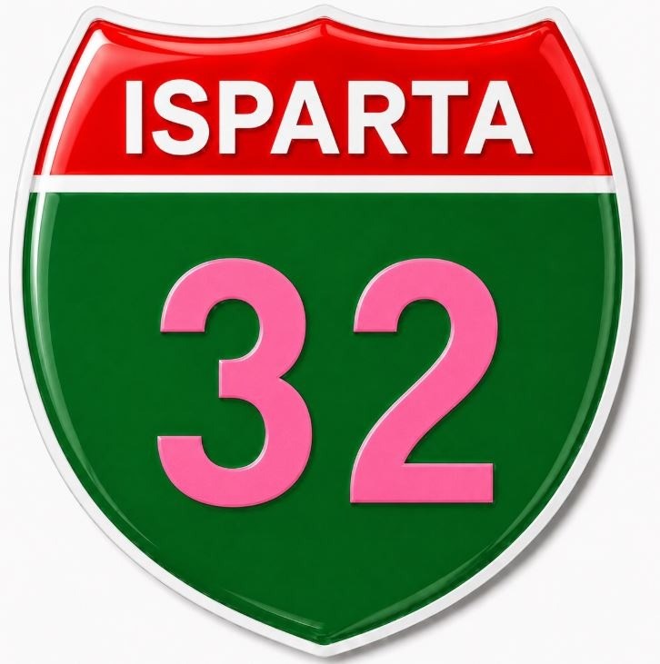Redlinegrafik Isparta 32Plaka Kodlu 3D Kabartmalı Araç 1 Adet Sticker Etiket yeşil pembe Renk