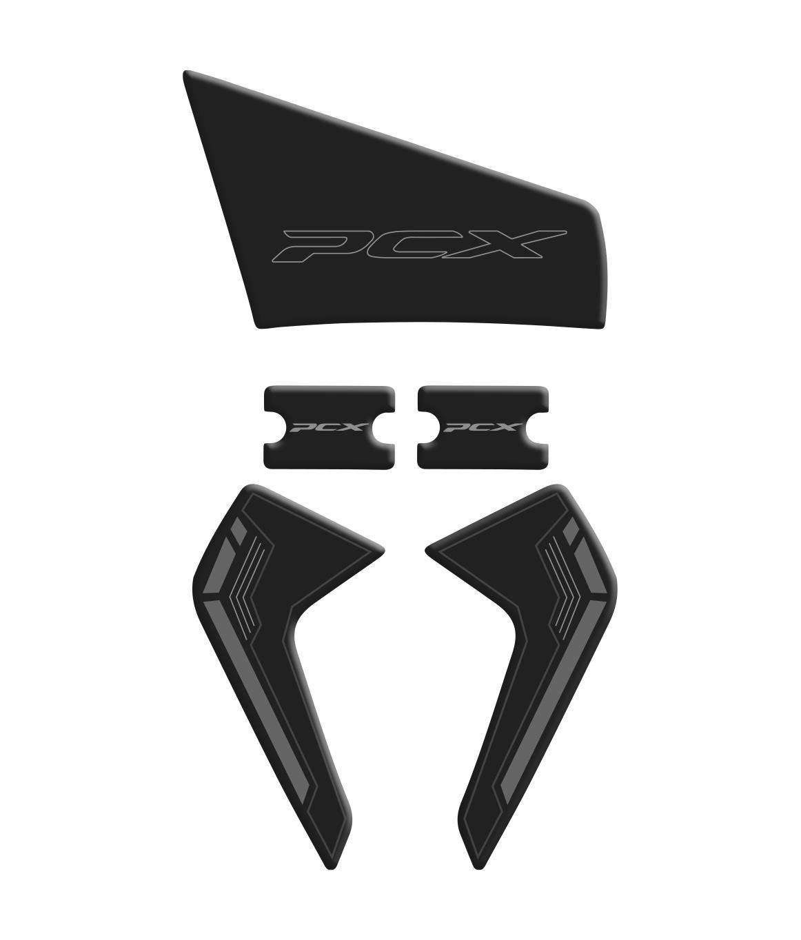 Honda PCX 2025 Gri Torpido Hidrolik Gidon Pad Redline Grafik