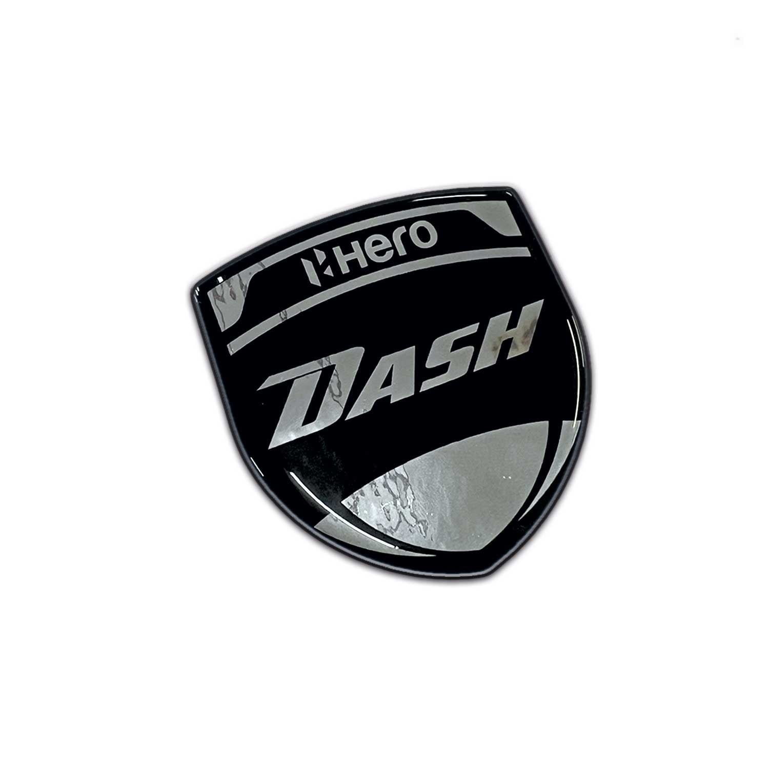 Redlinegrafik Hero Dash Yazılı 3D Gümüş Siyah Arma Sticker