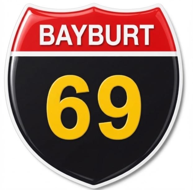 Redlinegrafik Bayburt 69plaka Kodlu 3D Kabartmalı Araç 1 Adet Sticker Etiket siyah sarı Renk