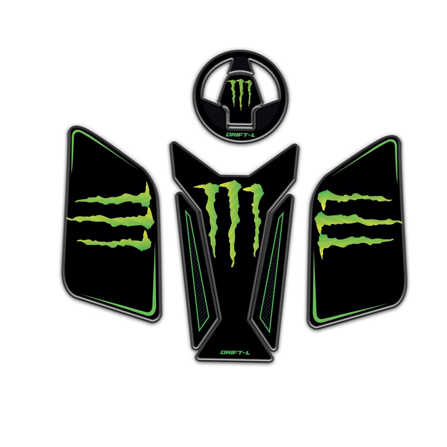 Mondial Drift L Tank Pad Set Yeşil Monster Edition Redlinegrafik