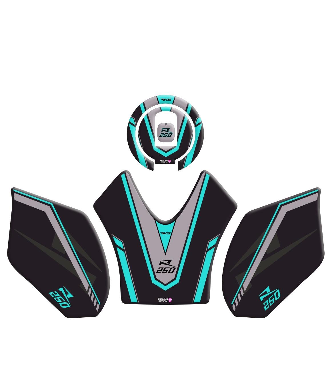 RKS R250 Turkuaz Tank Pad Redline Grafik
