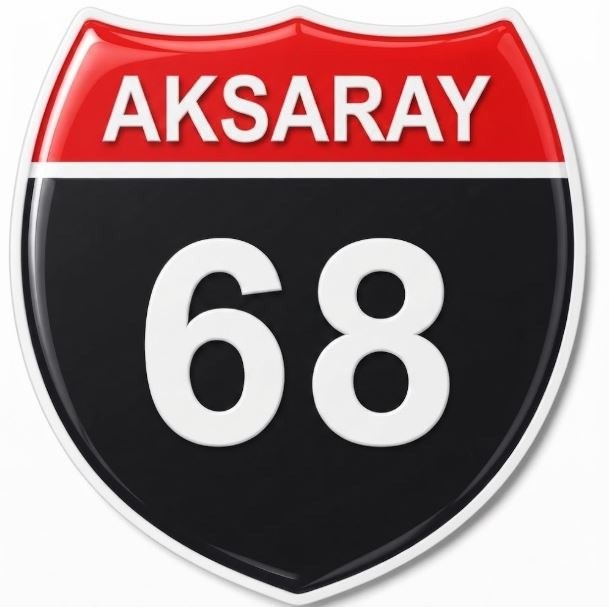 Redlinegrafik Aksaray 68plaka Kodlu 3D Kabartmalı Araç 1 Adet Sticker Etiket siyah beyaz Renk