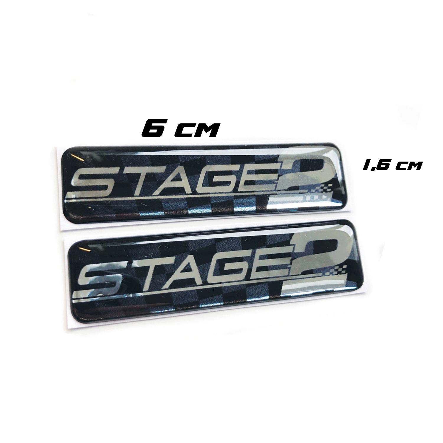 Universal Stage 2 Motor Engine Tuning Gümüş 3D 2 Adet Sticker Redlinegrafik