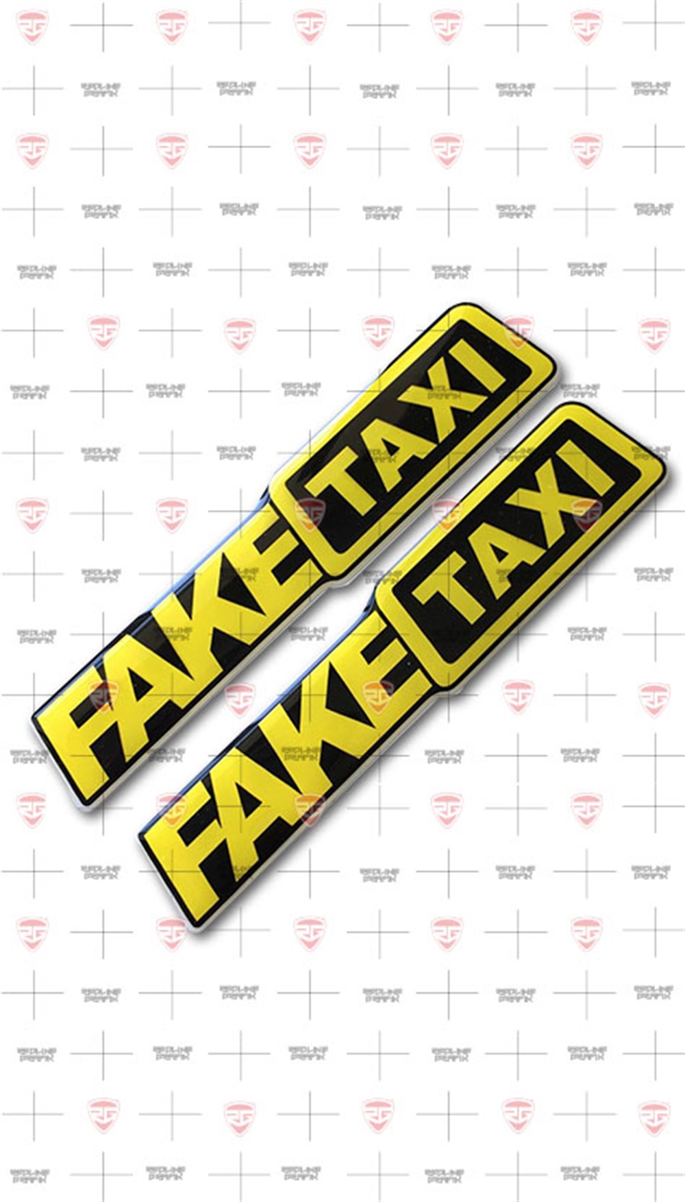 Fake taxı 2 Adet damla sticker 