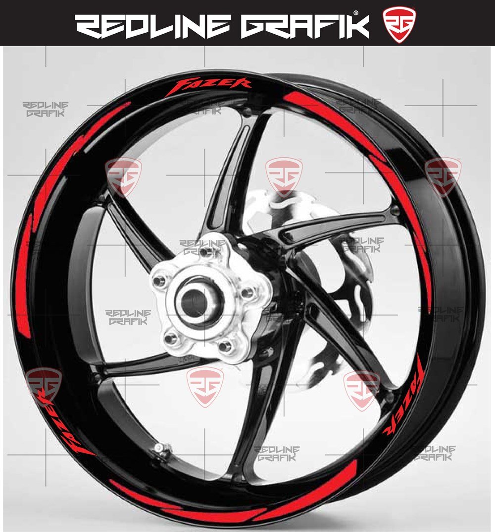 Fazer Yazılı Kırmızı Jant Şeridi