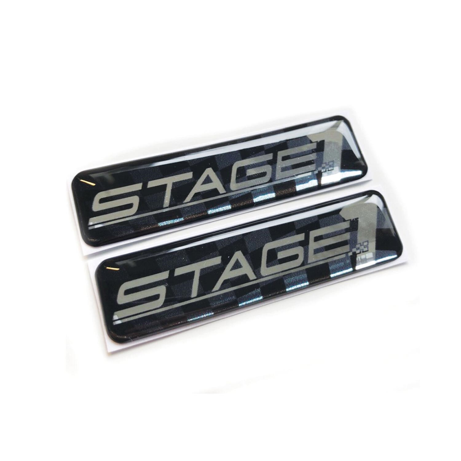 Universal Stage 1 Motor Engine Tuning Gümüş 3D 2 Adet Sticker Redlinegrafik