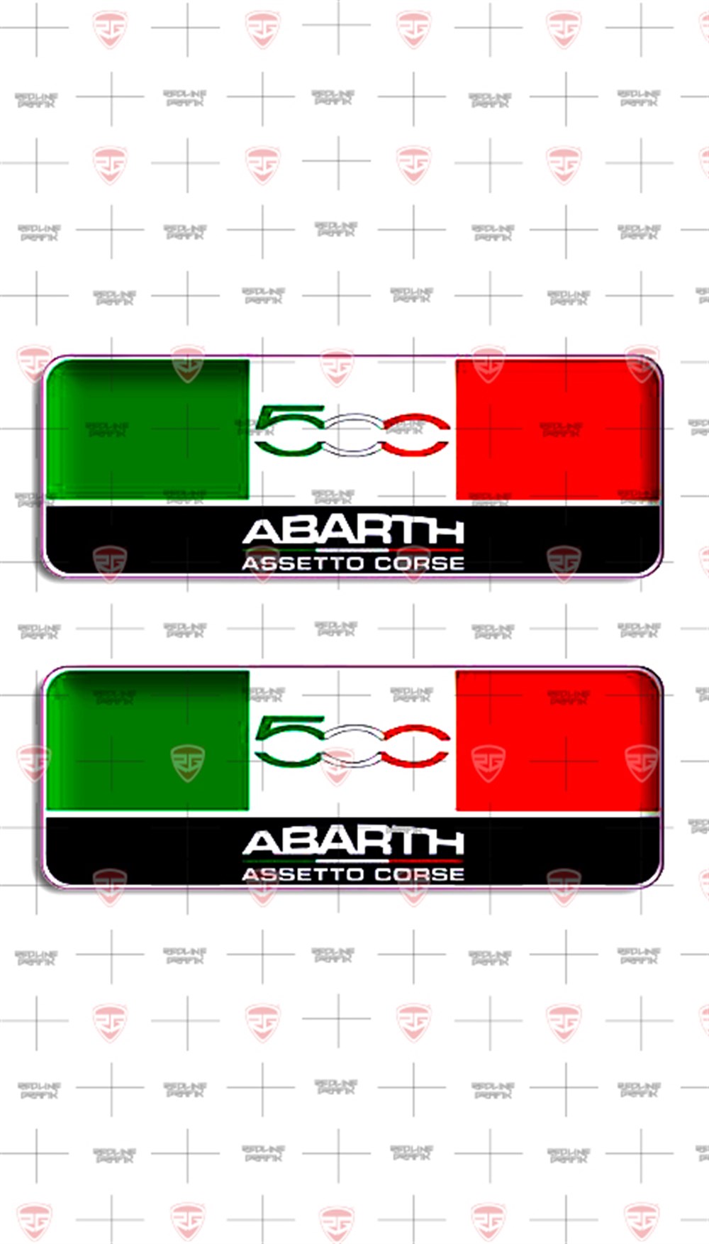 Fiat 500 3D Damla Sticker 