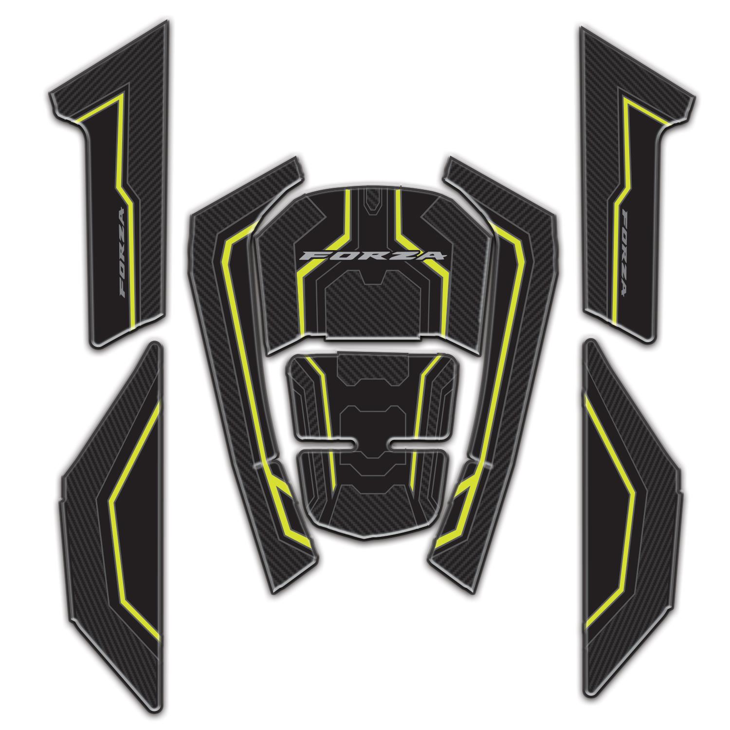 Forza Sarı Yan Pad ve Tank Pad 2018-2025 Koruyucu Sticker Redlinegrafik