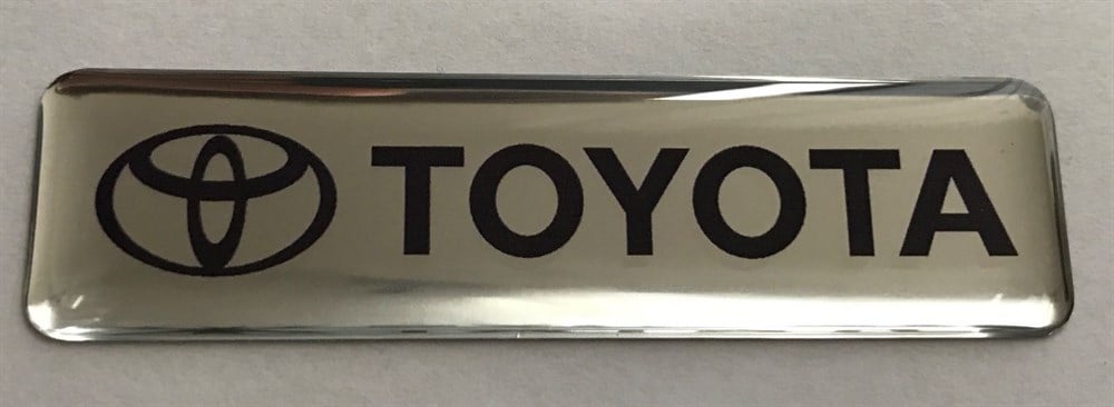 Gümüş Toyota 3D Sticker 2 Adet