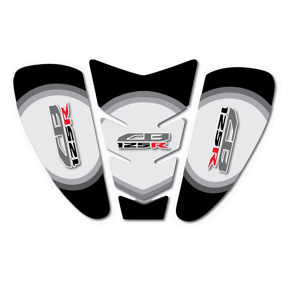 Honda CB125R Silver Tank Pad & Yan Pad Seti
