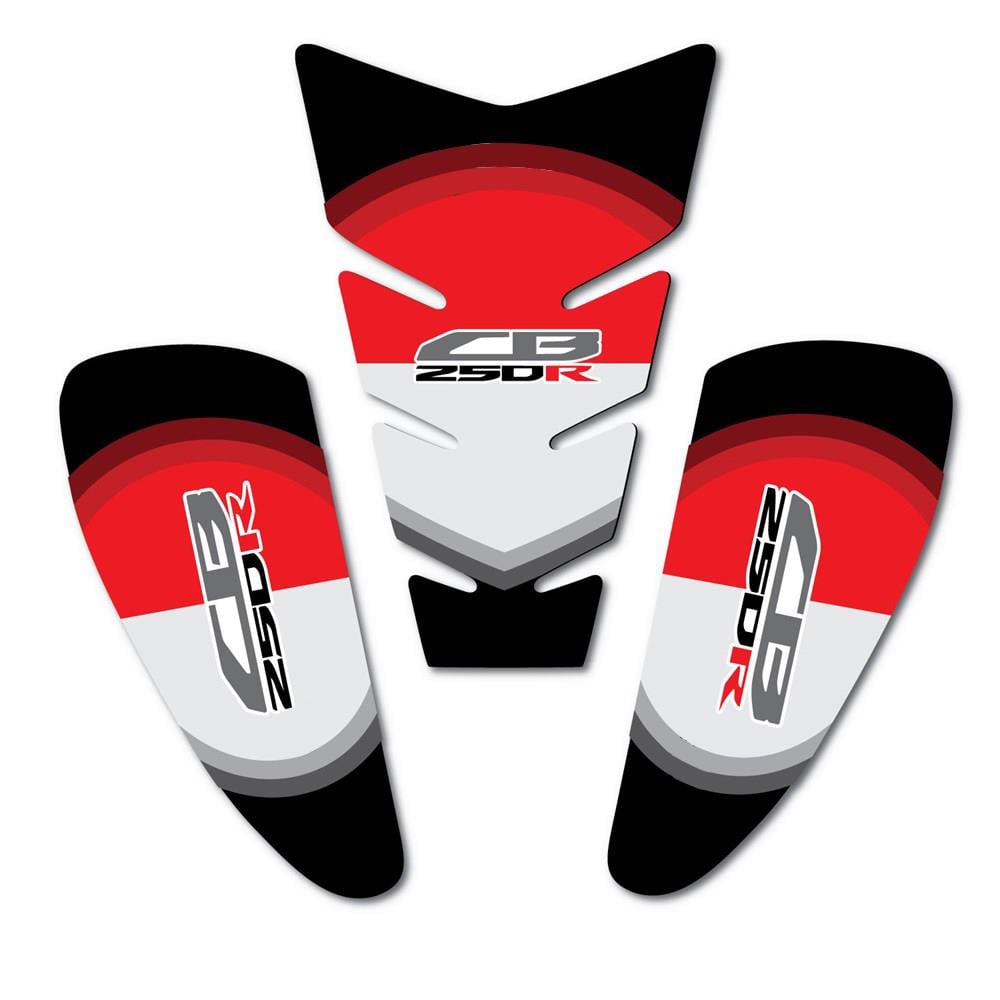 Honda CB250R Redline Grafik Edition Tank Pad & Yan Pad Seti