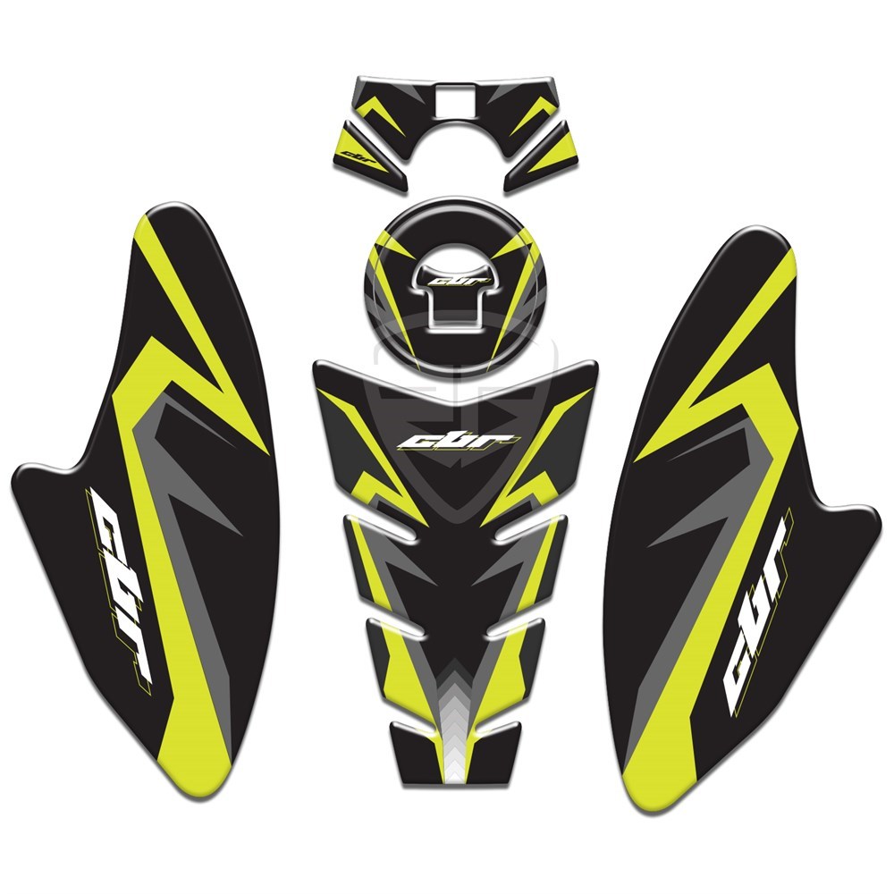 Honda CBR 250 Tank Pad Set Neon Sarı-Siyah