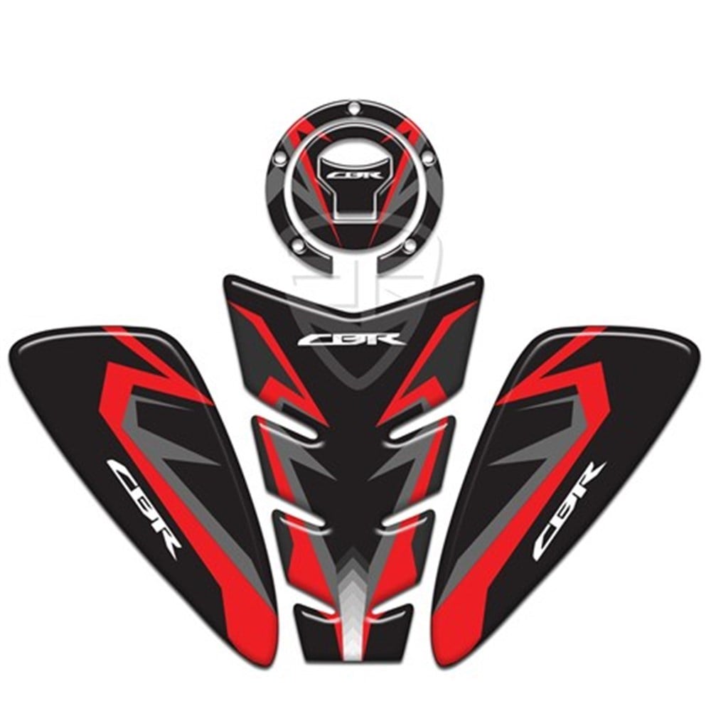 Honda CBR 650F 600RR 1000RR Tank Pad Depo Kapak Pad Yan Pad Kırmızı Siyah