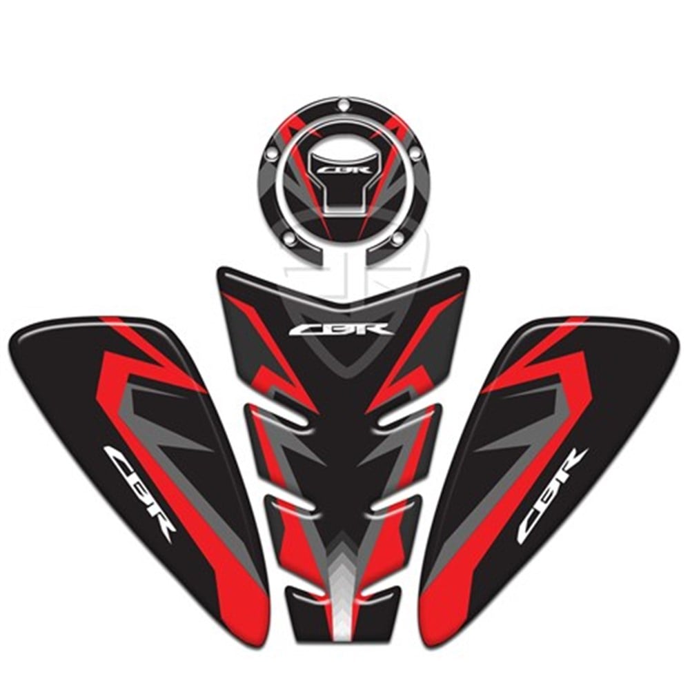 Honda CBR 650F 600RR 1000RR Tank Pad Depo Kapak Pad Yan Pad Kırmızı Siyah