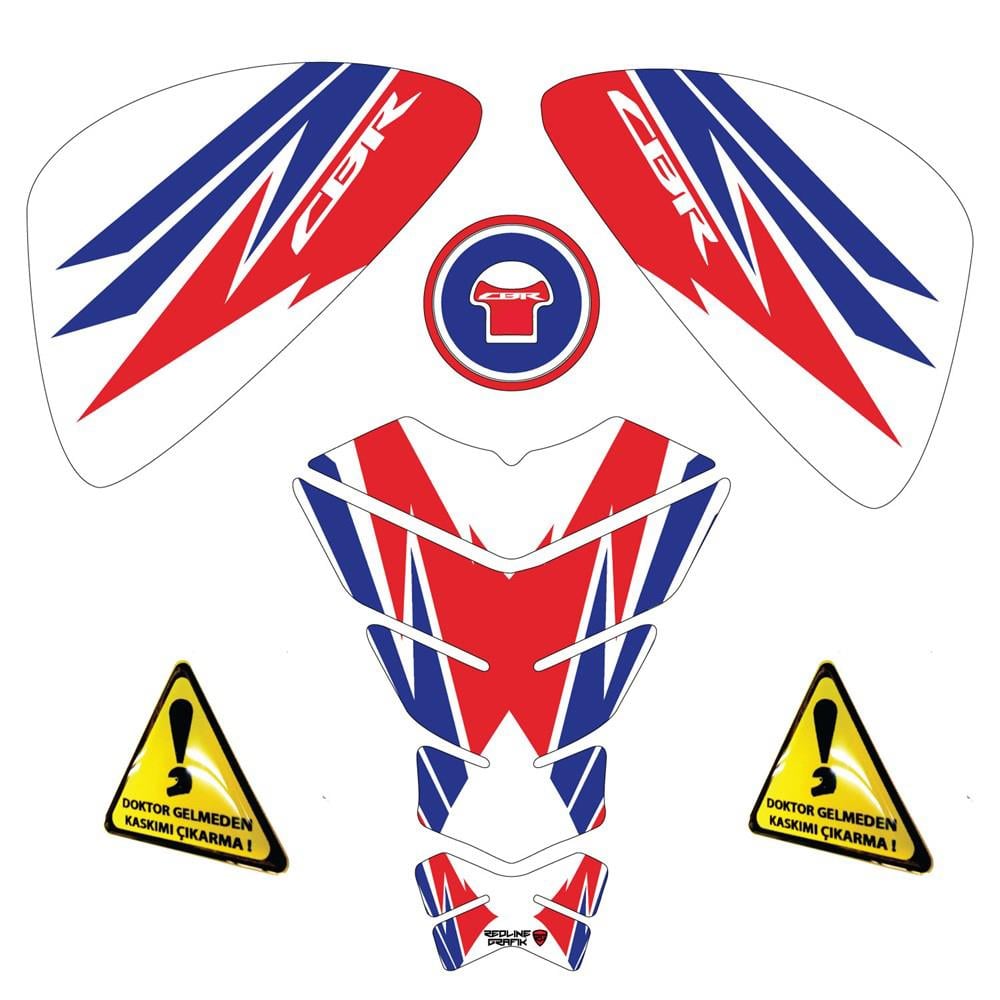 Honda CBR HRC Fireblade  Tank Pad & Yan Pad & Depo Kapak Seti