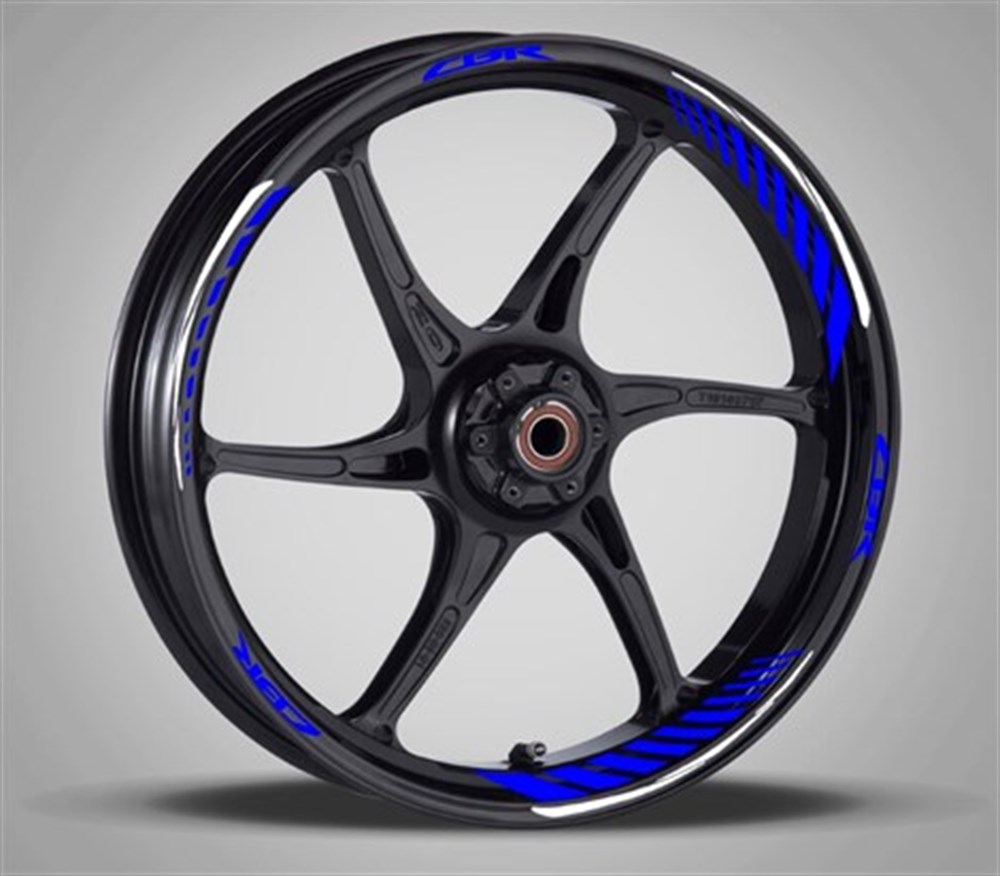 Honda Cbr Reflektörlü Mavi Beyaz Jant Şerit Takımı