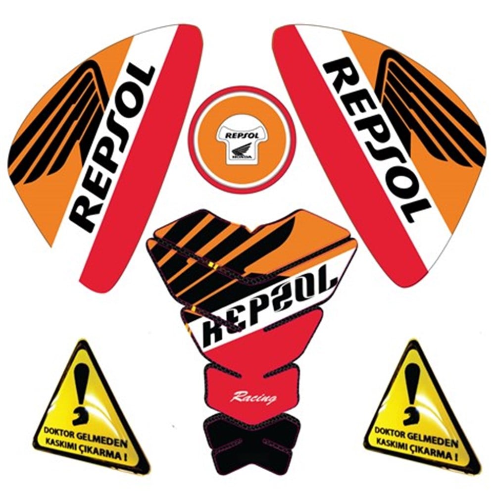 HONDA CBR REPSOL 125/250 TANK PAD+YAN PAD+DEPO KAPAK PAD SET 