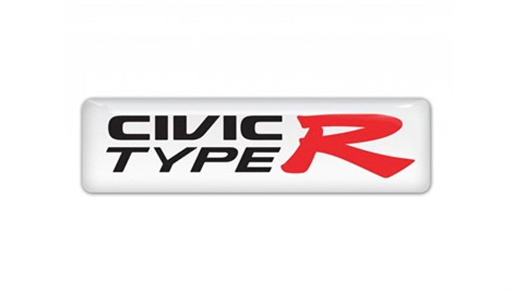 Honda Civic Typer Racing Beyaz 3D Sticker 2 Adet