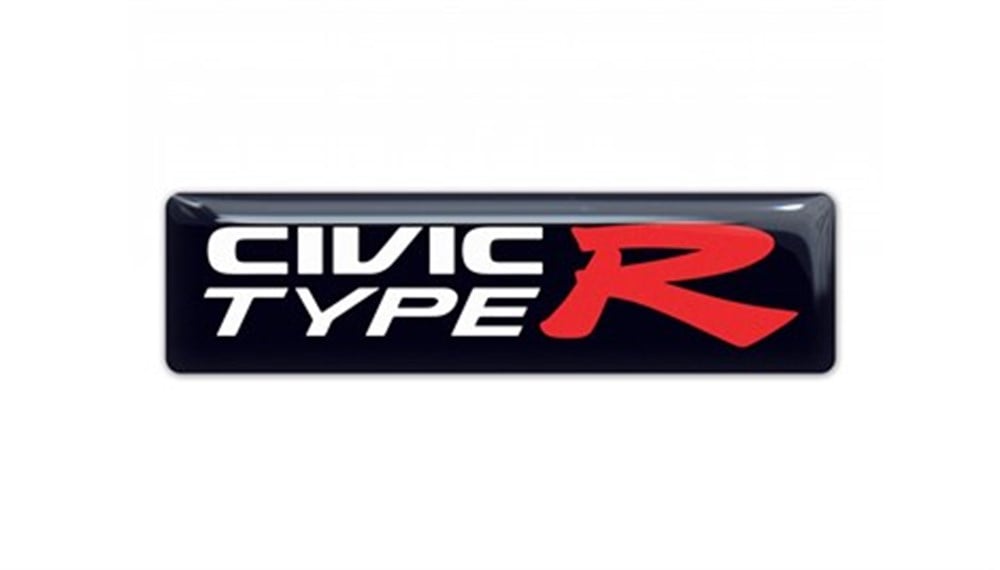 Honda Civic Typer Racing Siyah 3D Sticker 2 Adet