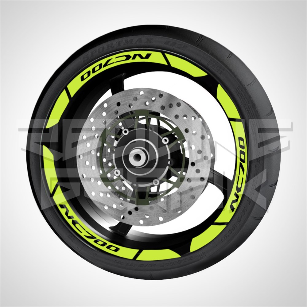 HONDA NC700 FOSFORLU REFLEKTİF JANT ŞERİDİ FLORASAN SARI