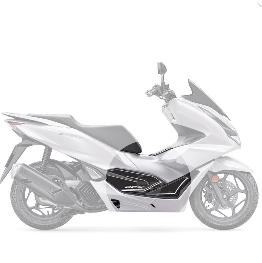 Honda Pcx 125 2021 Beyaz Motosiklet İçin Karbon Desen Beyaz Yan Pad 