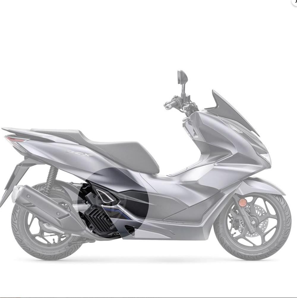 Honda Pcx 125 2021 Gri Motosiklet İçin Karbon Desen Mavi Basamak ve Basamak Altı Koruyucu Pad
