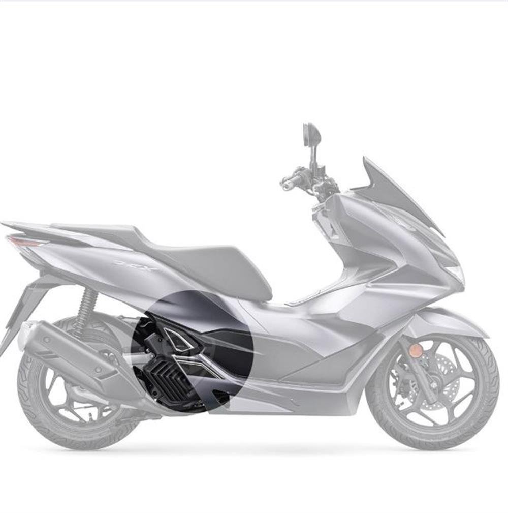 Honda Pcx 125 2021 Gri Motosiklet İçin Karbon Desen Beyaz Basamak ve Basamak Altı Koruyucu Padd