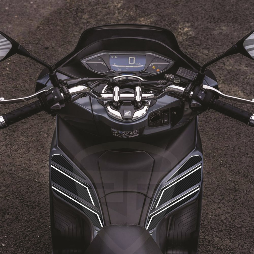 Honda Pcx 125 2021 Karbon Desen Beyaz Yan Pad