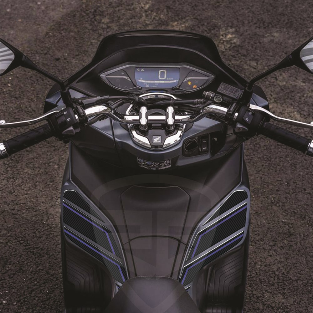 Honda Pcx 125 2021 Karbon Desen Mavi Yan Pad