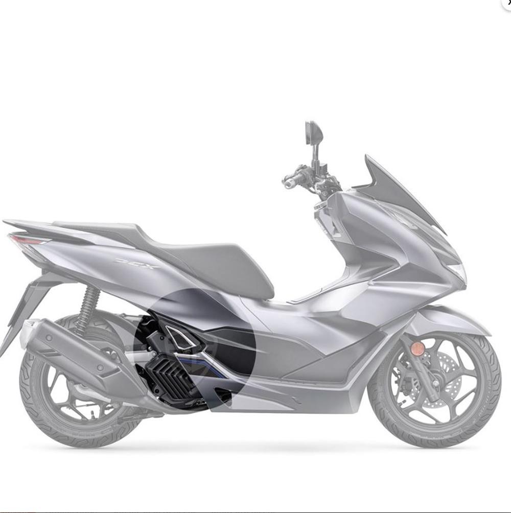 Honda Pcx 125 2021 Kırmızı Motosiklet İçin Karbon Desen Mavi Basamak ve Basamak Altı Koruyucu Pad