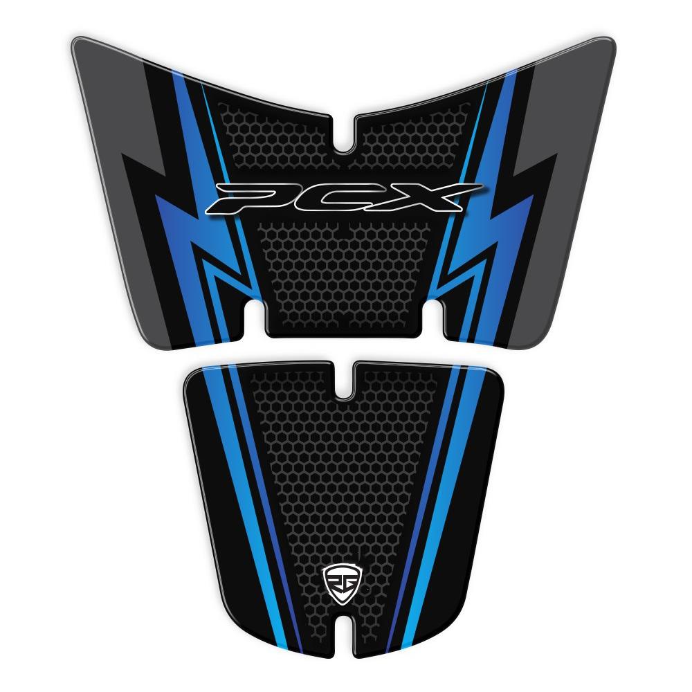Honda Pcx 2014-2017 Tank Pad Siyah-Mavi tasarım