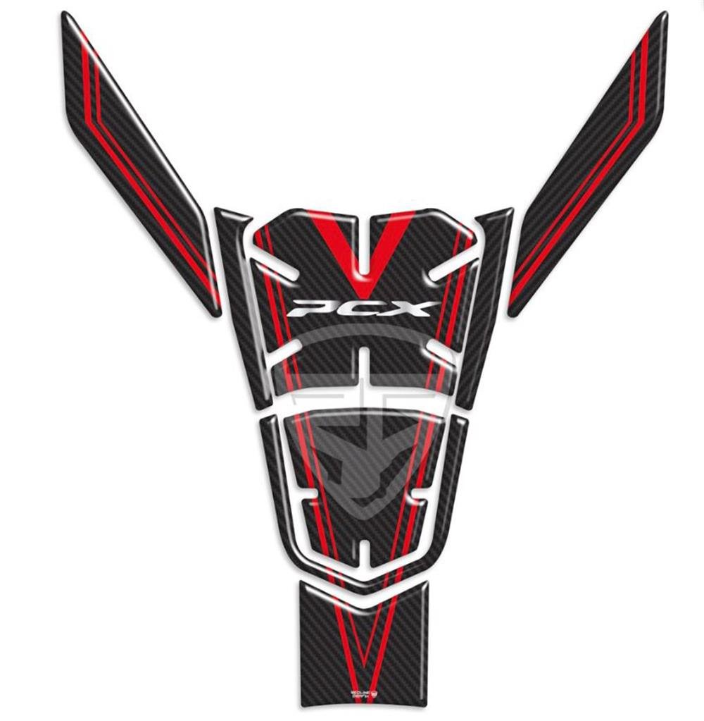 Honda Pcx 2021 Model Karbon Desen Kırmızı Tank Pad