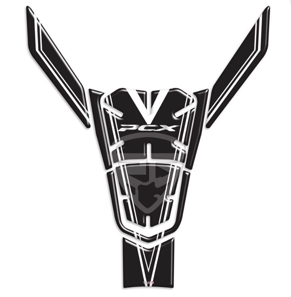 Honda Pcx 2021 Model Siyah Beyaz Tank Pad