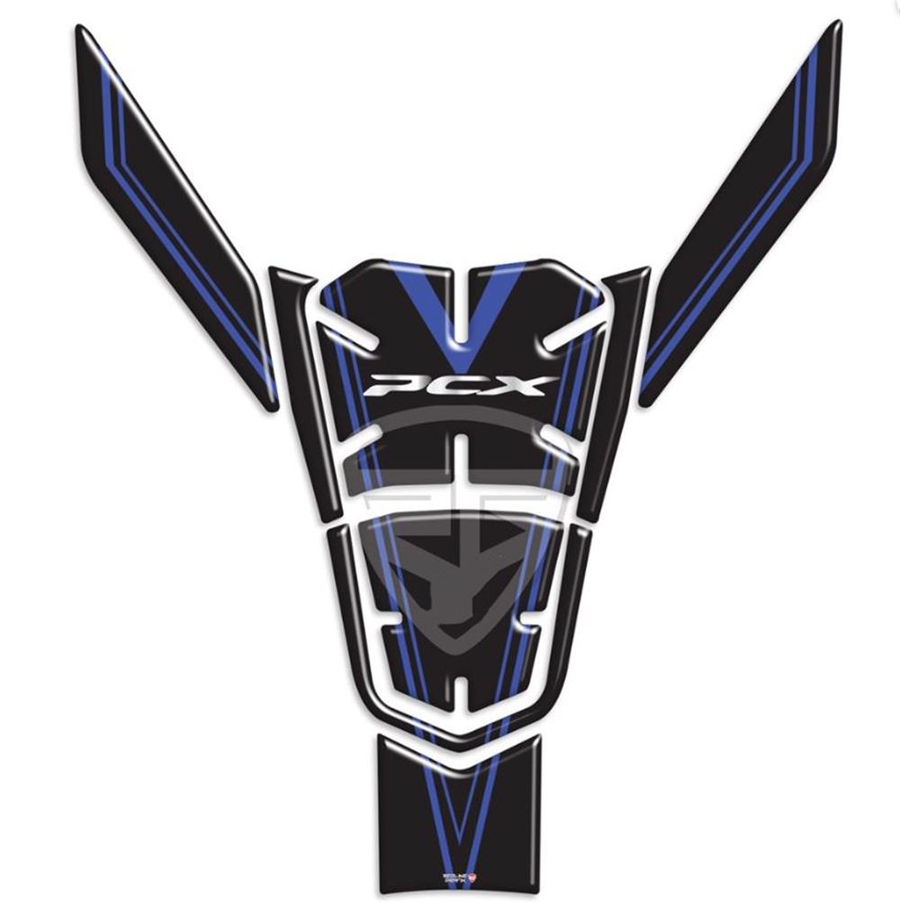 Honda Pcx 2021 Model Siyah Mavi Tank Pad