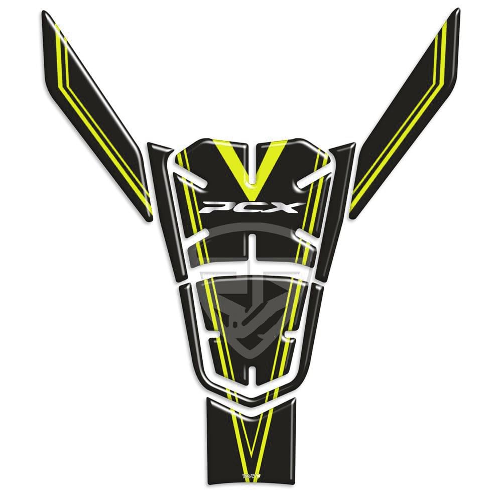 Honda Pcx 2021 Model Siyah Neon Sarı Tank Pad