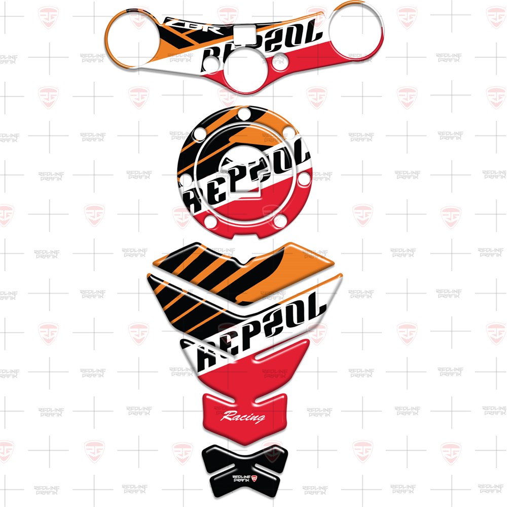 Honda Repsol 1000RR 2008 - 2013 Depo Kapak Gidon Pad Set 3'lü Set