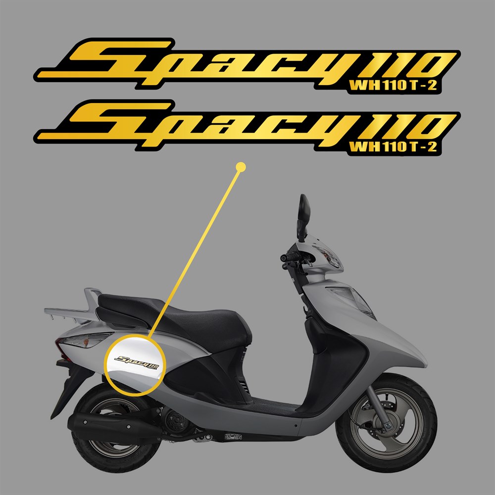 HONDA SPACEY 110 Yan Grenaj Sticker GÜMÜŞ