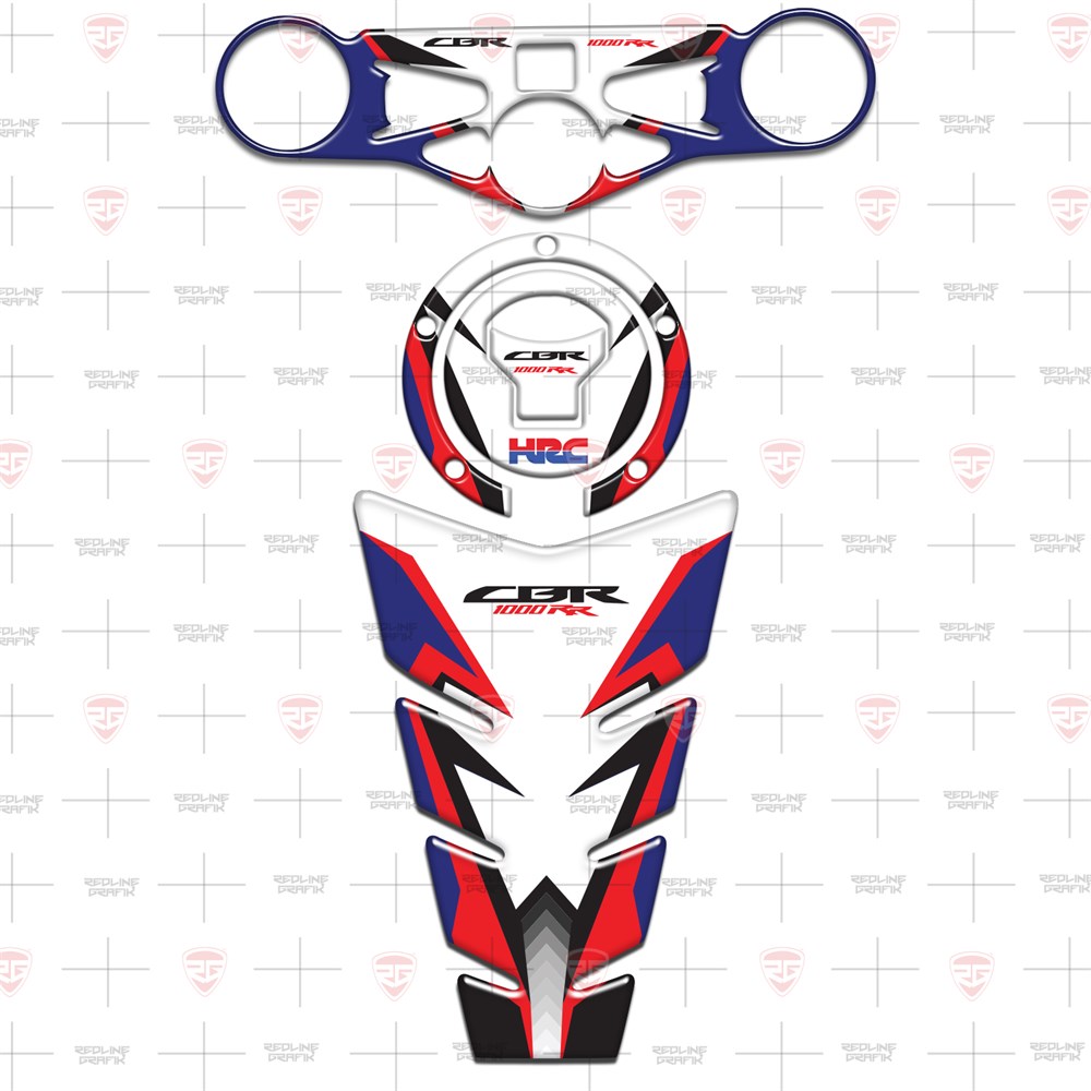 HRC 1000rr 2014 - 2019 HRC Tank Pad Depo Kapak Gidon Pad Set 3'lü Set