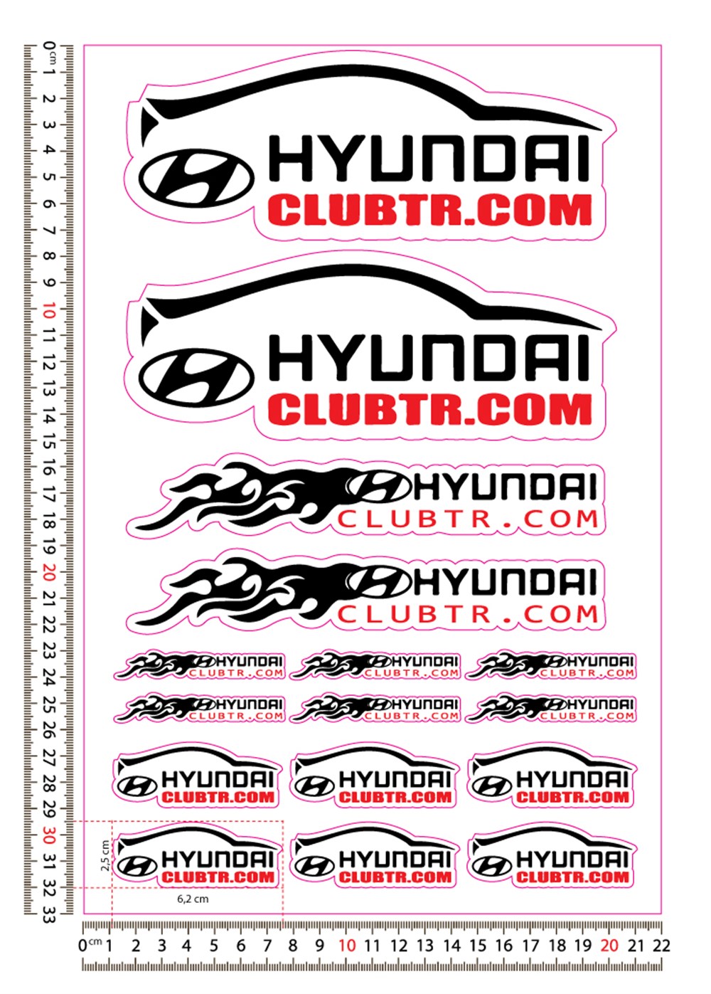 Hyundai Sticker Set 