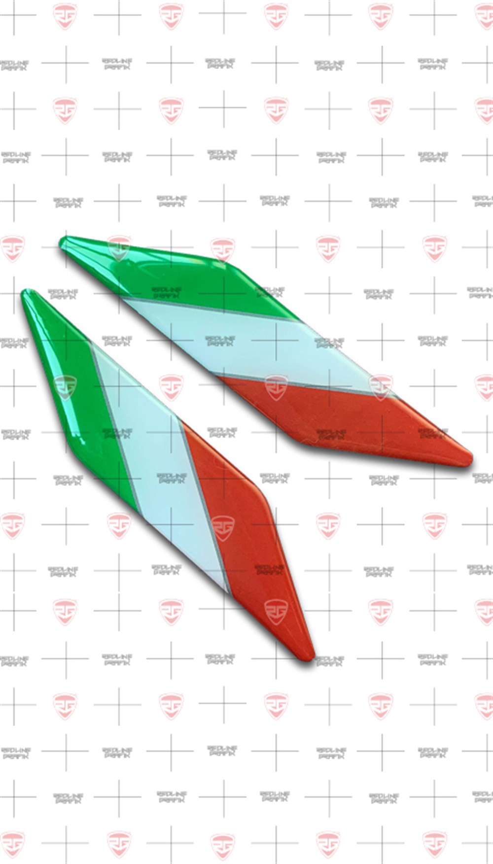 Italya 2 parça 3D Damla Sticker 