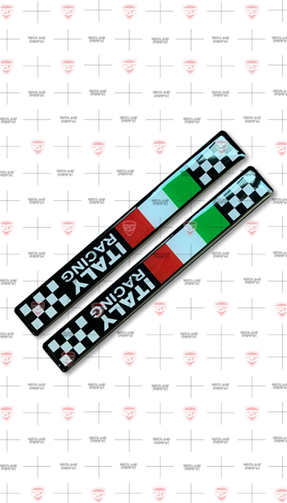 Italya Racing 2'li 3D Damla Sticker 