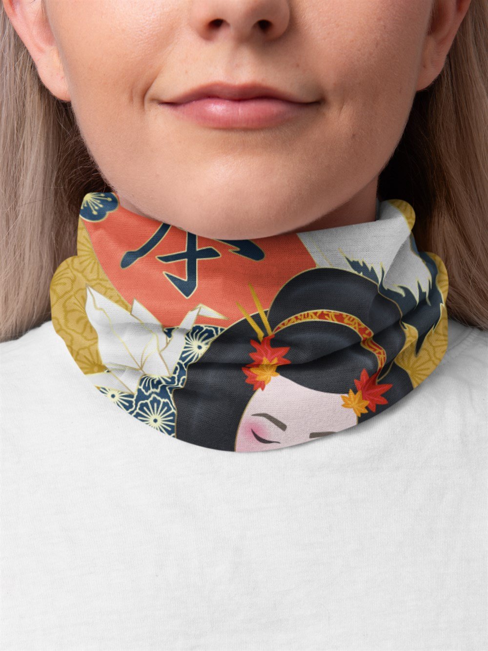Japanese Style Bandana Saç Bandı Toka Boyunluk