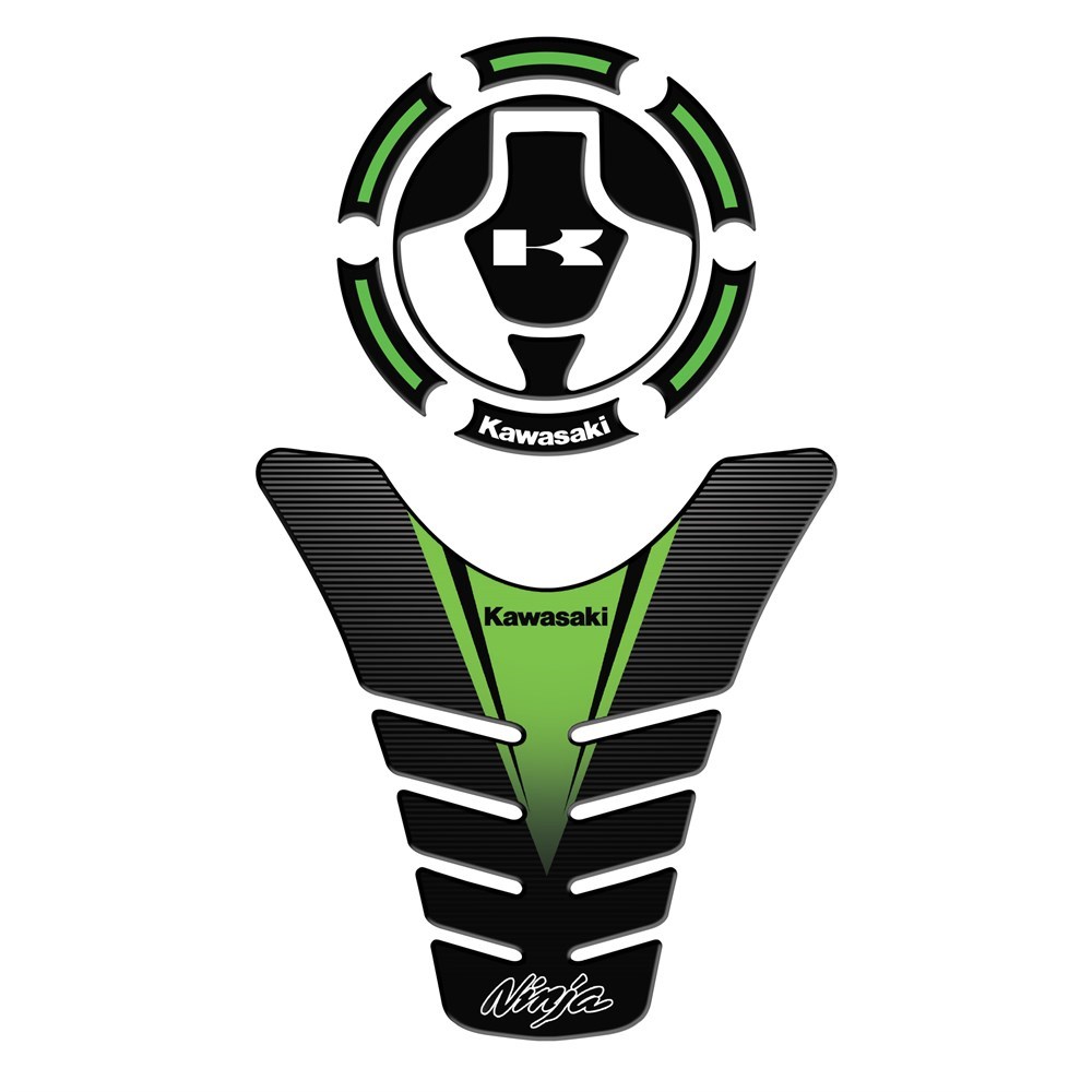 Kawasaki Ninja 250 Tank Pad Seti Yeşil