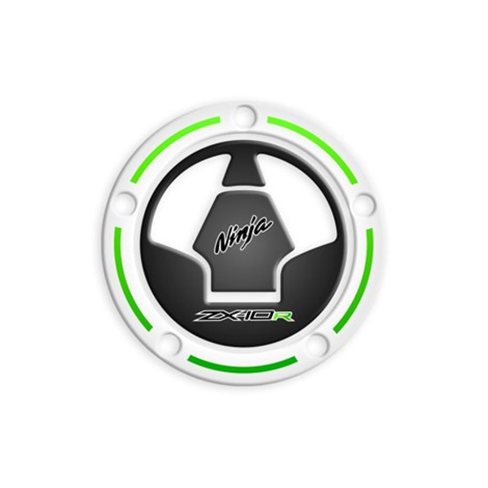 Kawasaki Ninja ZX10R Beyaz Yeşil Depo Kapak Pad 