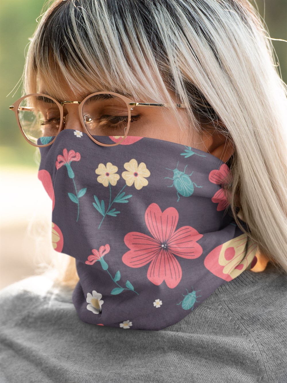 Kelebek Desenli Bandana