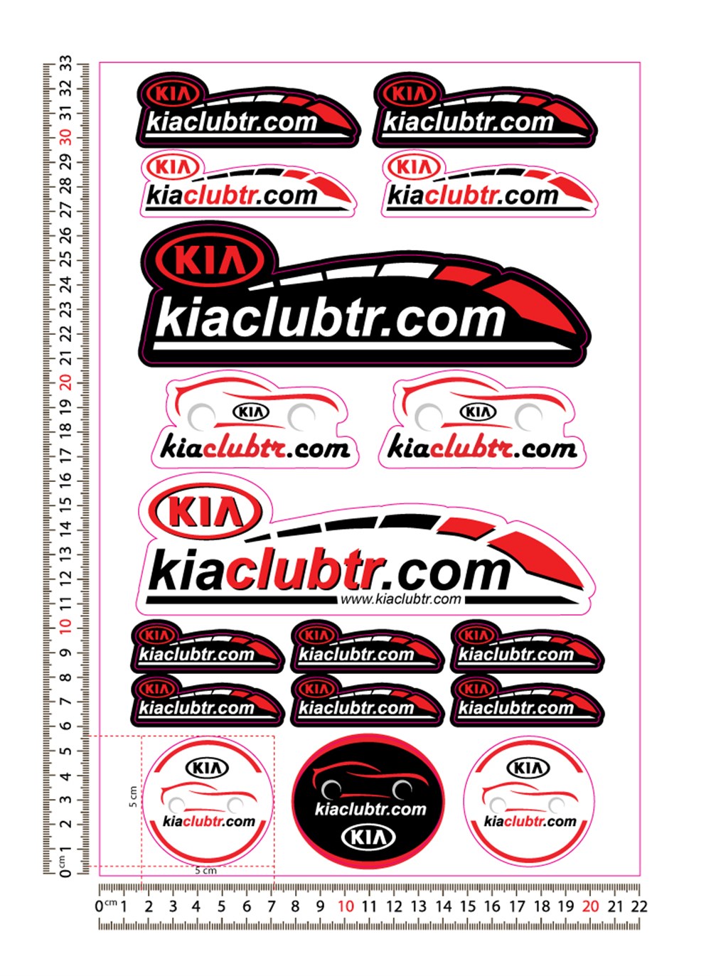 Kia Clup Oto Sticker Set 