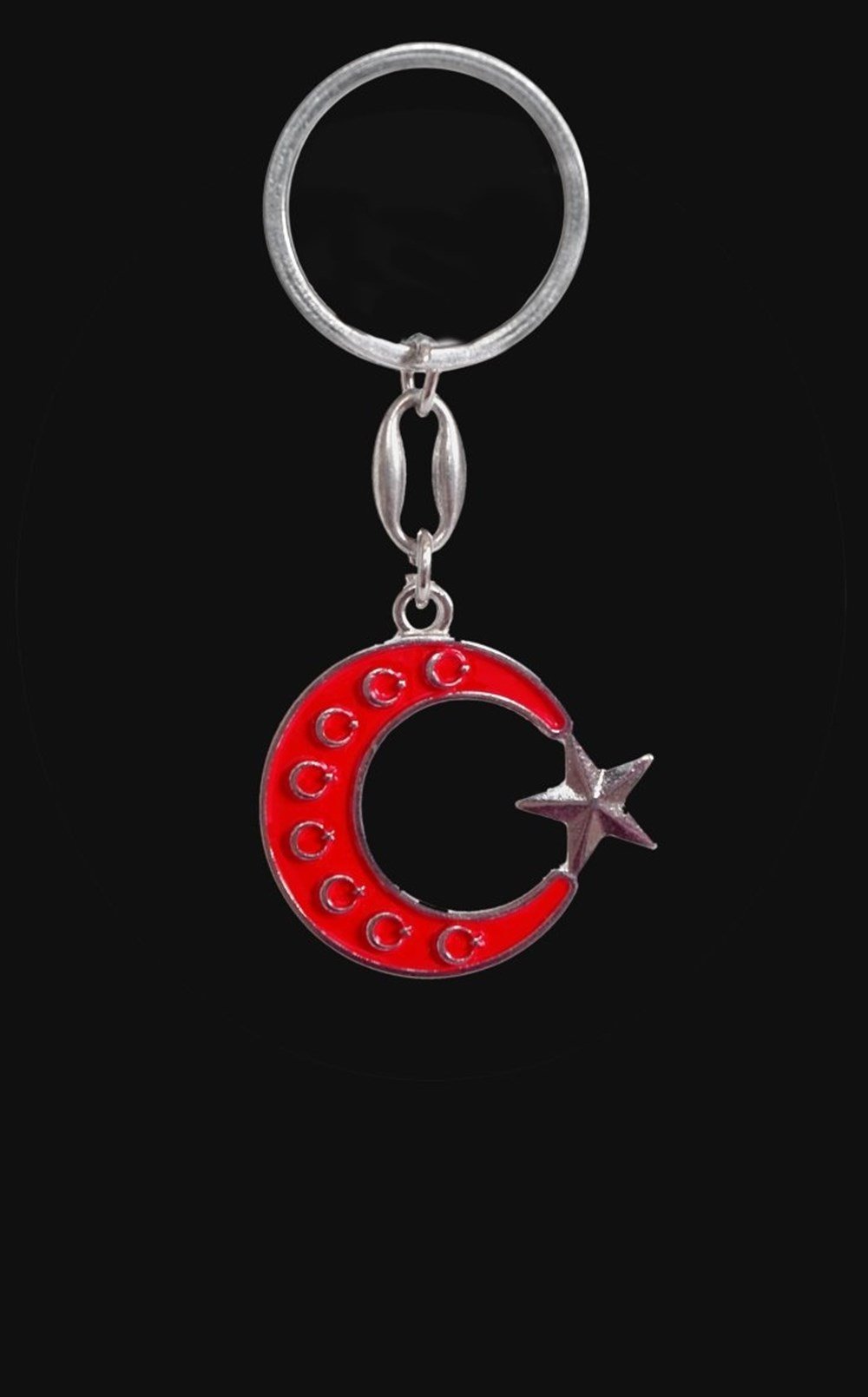 Kırmızı Ay Yıldız Anahtarlık